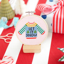 Load image into Gallery viewer, Let it Snow Cross Stitch Kit