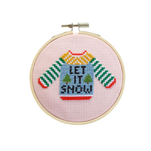 Load image into Gallery viewer, Let it Snow Cross Stitch Kit