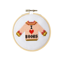 Load image into Gallery viewer, I Love Books Cross Stitch Kit