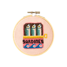 Load image into Gallery viewer, Sardines Cross Stitch Kit