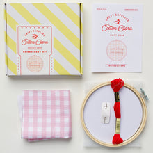 Load image into Gallery viewer, Good Things Gingham Embroidery Hoop Kit