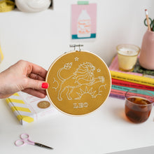 Load image into Gallery viewer, Leo Embroidery Hoop Kit