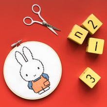 Load image into Gallery viewer, Miffy Dungarees Cross Stitch Hoop Kit