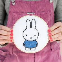 Load image into Gallery viewer, Miffy Blue Cross Stitch Hoop Kit
