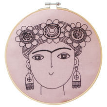 Load image into Gallery viewer, Frida Kahlo Inspired Jane Foster Embroidery Hoop Kit