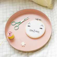 Load image into Gallery viewer, Donna Wilson Mog The Cat Embroidery Hoop Kit