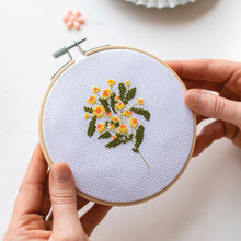Load image into Gallery viewer, Moonlit Daisy Cross Stitch Kit