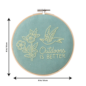 Outdoors Is Better Embroidery Hoop Kit