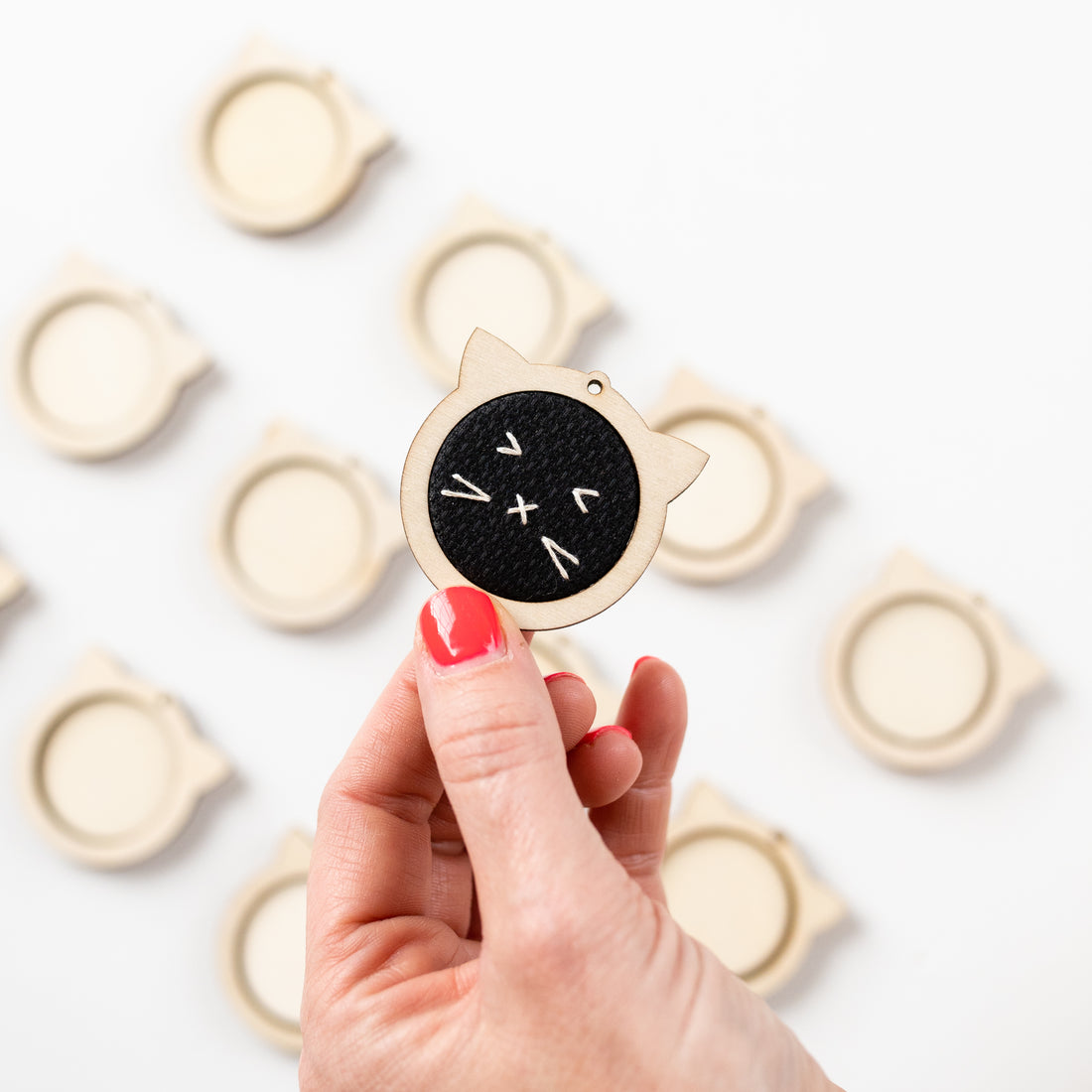 Halloween Cat Cross Stitch Mini Hoop Tutorial