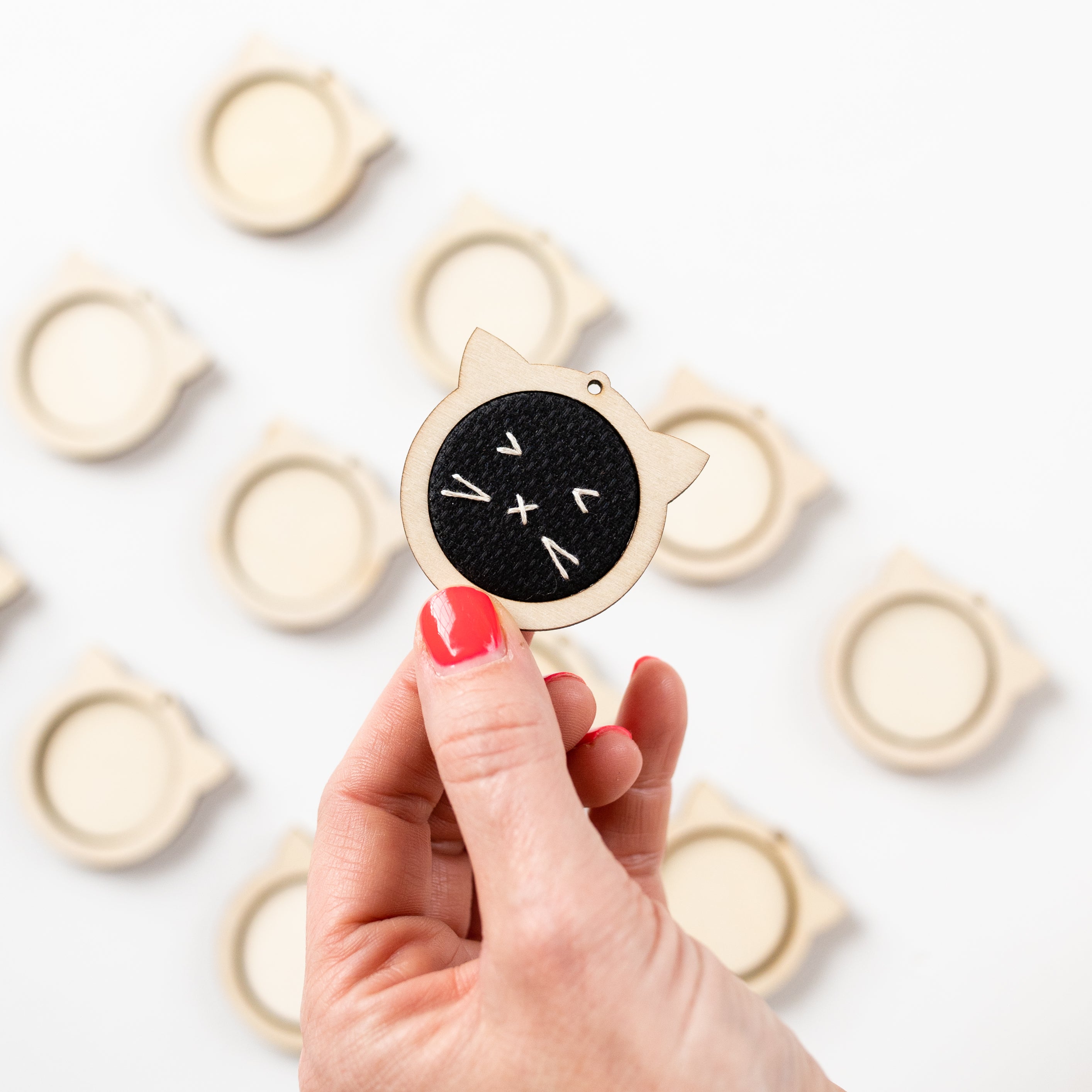 Halloween Cat Cross Stitch Mini Hoop Tutorial