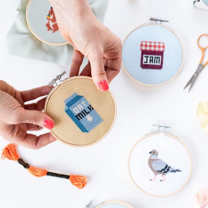 Oat Milk Cross Stitch Kit