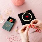 Goldwork Heart Brooch Hoop Club Box