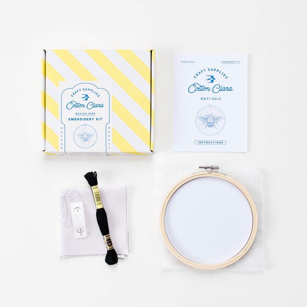 Bee Embroidery Hoop Kit