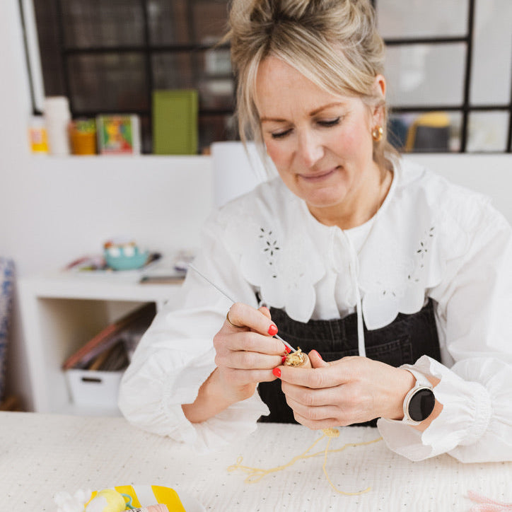 French Knitting Bobbin with Instructions, Hook & Needle