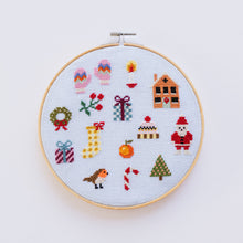 Load image into Gallery viewer, Colourful Christmas Cross Stitch Kit