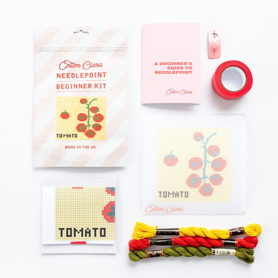 Beginner Needlepoint Kit - Tomato