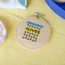 Load image into Gallery viewer, Olives Cross Stitch Kit