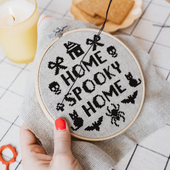 Home Spooky Home Cross Stitch Kit