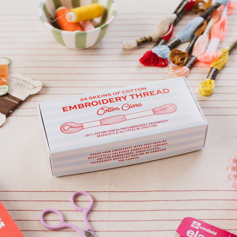 24 Skeins of Embroidery Thread - Mixed Colours