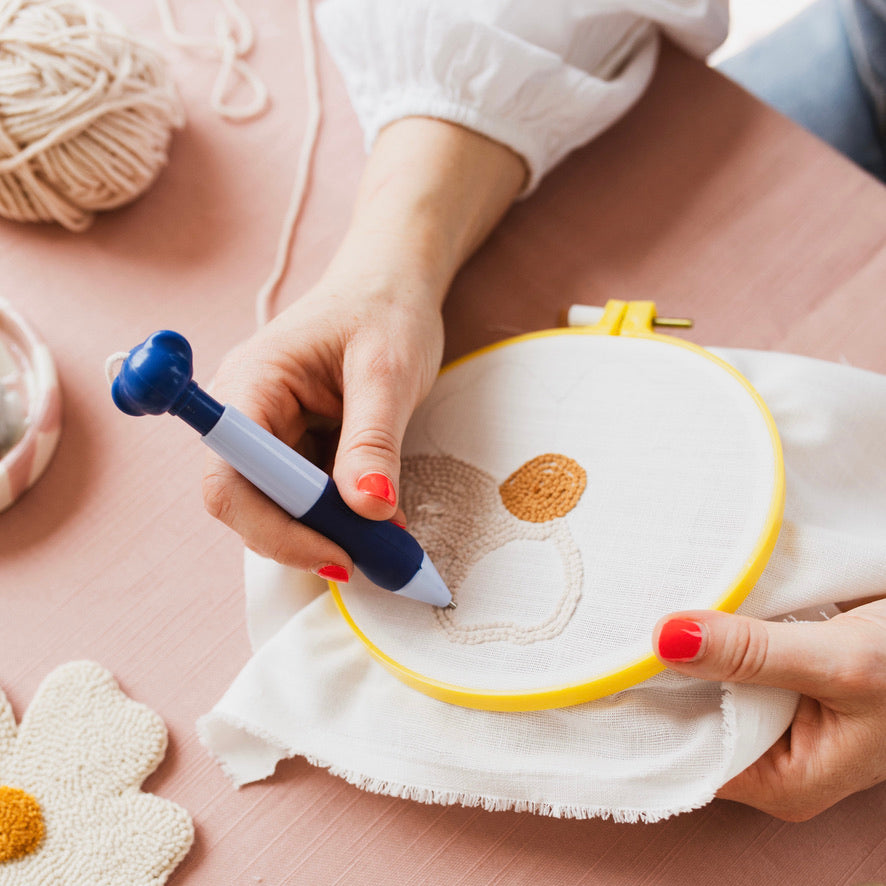 Punch Needle Daisy Coasters Hoop Club One Off Box