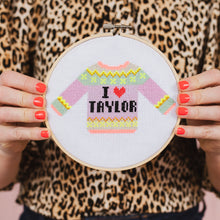 Load image into Gallery viewer, I Love Taylor Cross Stitch Kit