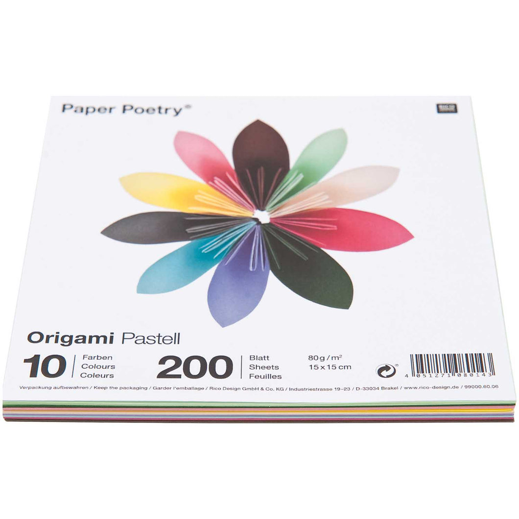Pastel Origami Paper Sheets x 200
