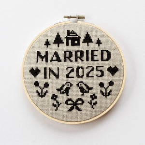 Married In 2025 Cross Stitch Kit PDF Pattern Only