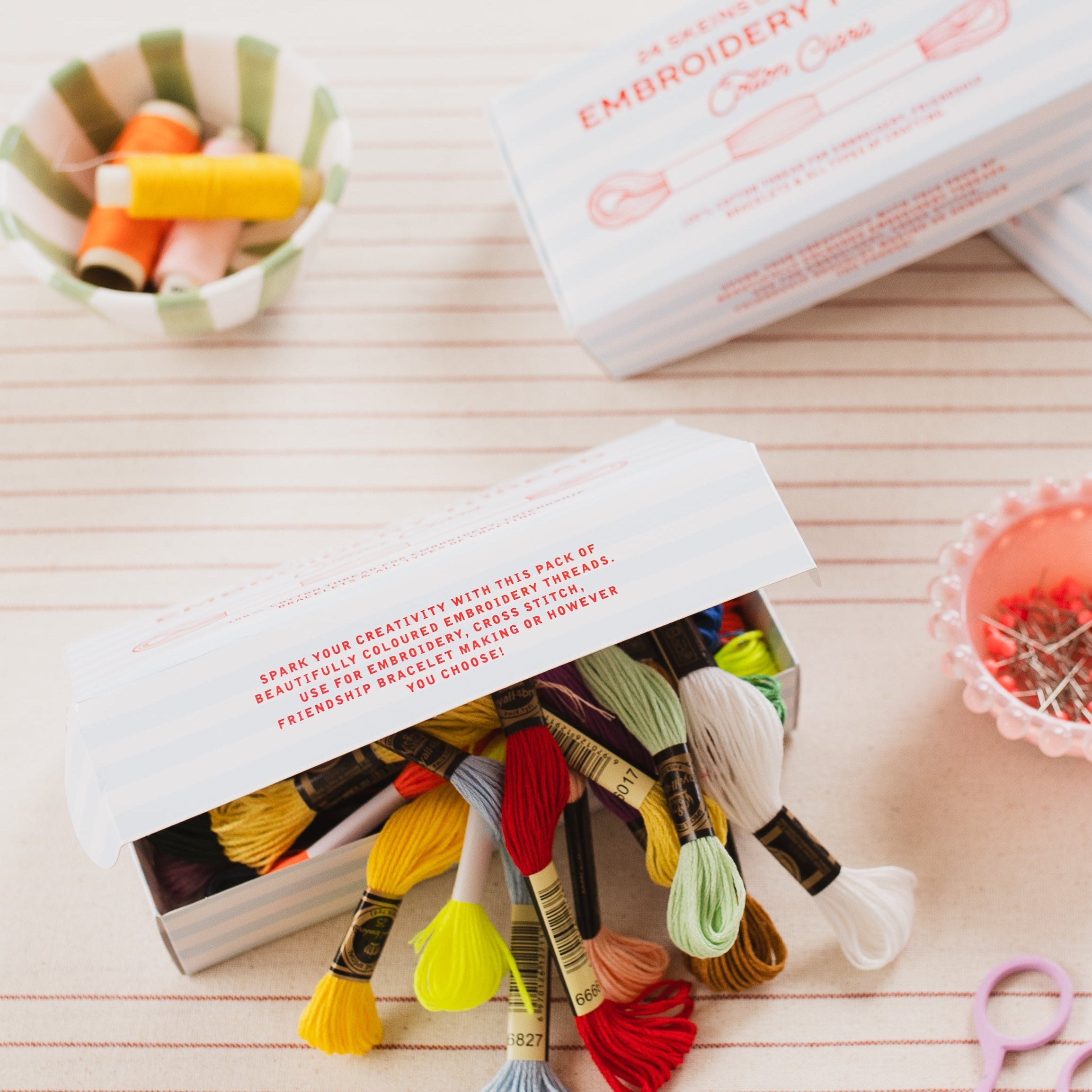 24 Skeins of Embroidery Thread - Mixed Colours