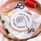 Help Each Other Grow Embroidery Hoop Kit