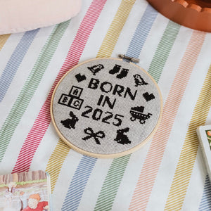 Born In 2025 Cross Stitch Kit