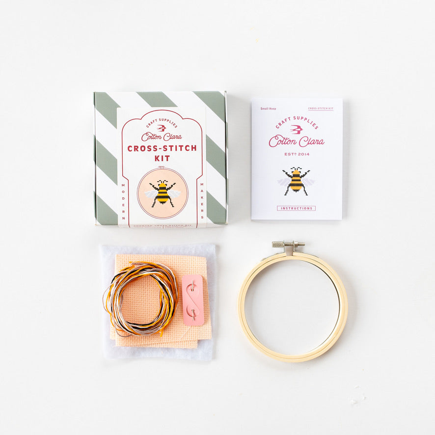 Strawberry Milk Beginner Cross Stitch Kit