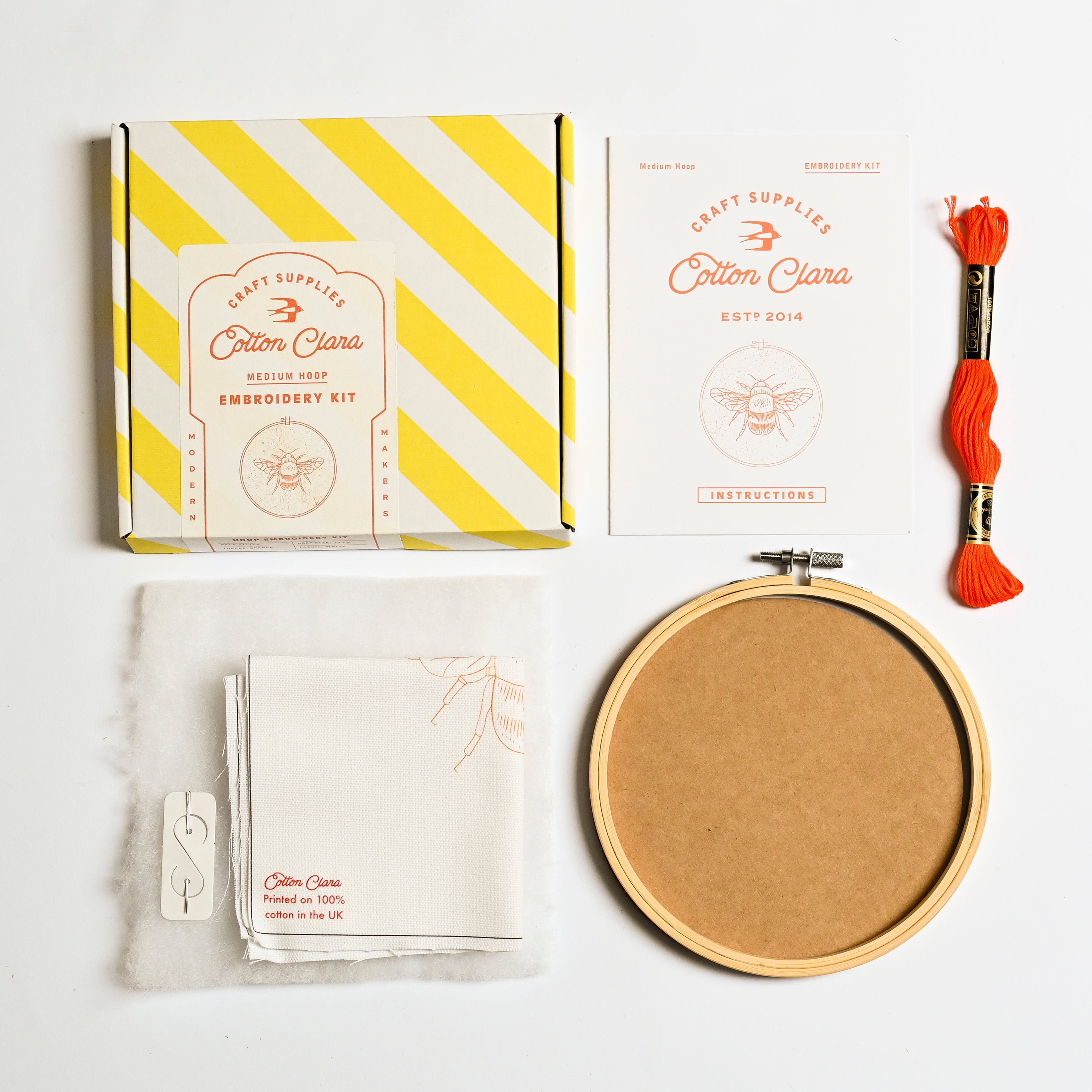 Bee Embroidery Hoop Kit