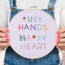 Load image into Gallery viewer, Busy Hands Happy Heart Beading Embroidery Hoop Kit