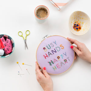Busy Hands Happy Heart Beading Embroidery Hoop Kit