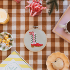 Christmas Cowboy Boot Cross Stitch Kit