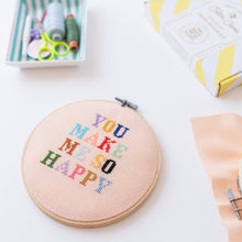 Load image into Gallery viewer, You Make Me So Happy Cross Stitch Kit