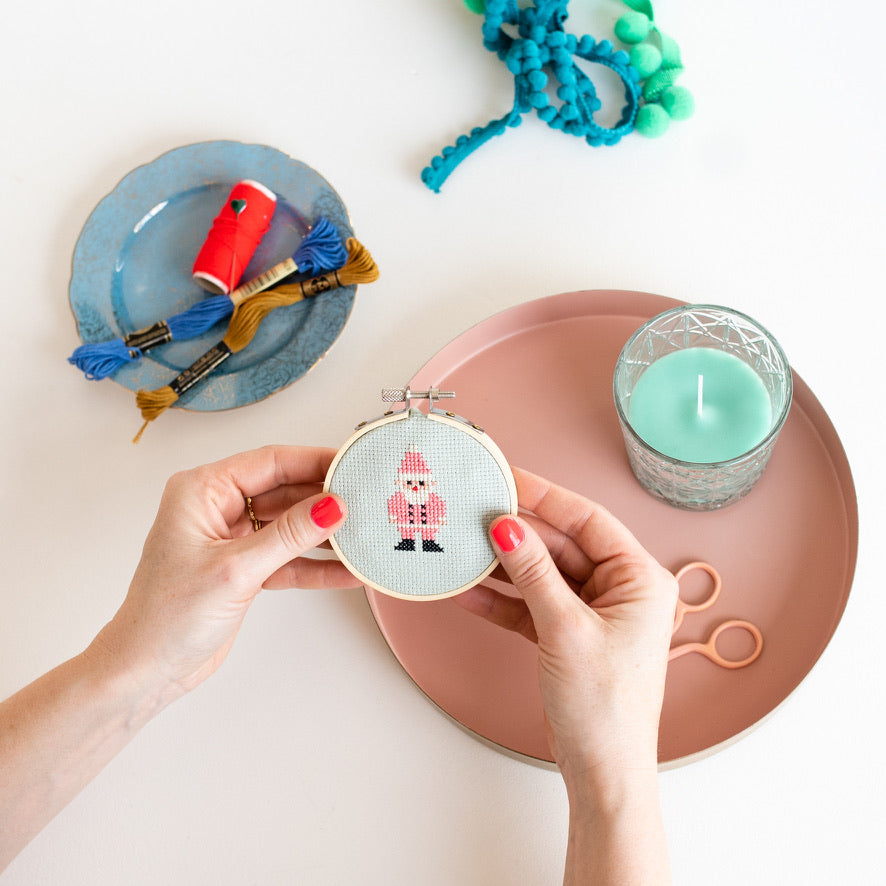 Santa Mini Cross Stitch PDF Pattern – Instant Download