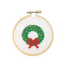 Load image into Gallery viewer, Wreath Mini Cross Stitch PDF Pattern – Instant Download