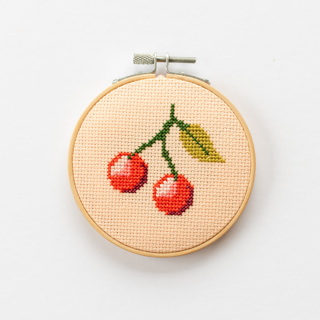 Cherry Mini Cross Stitch PDF Pattern – Instant Download