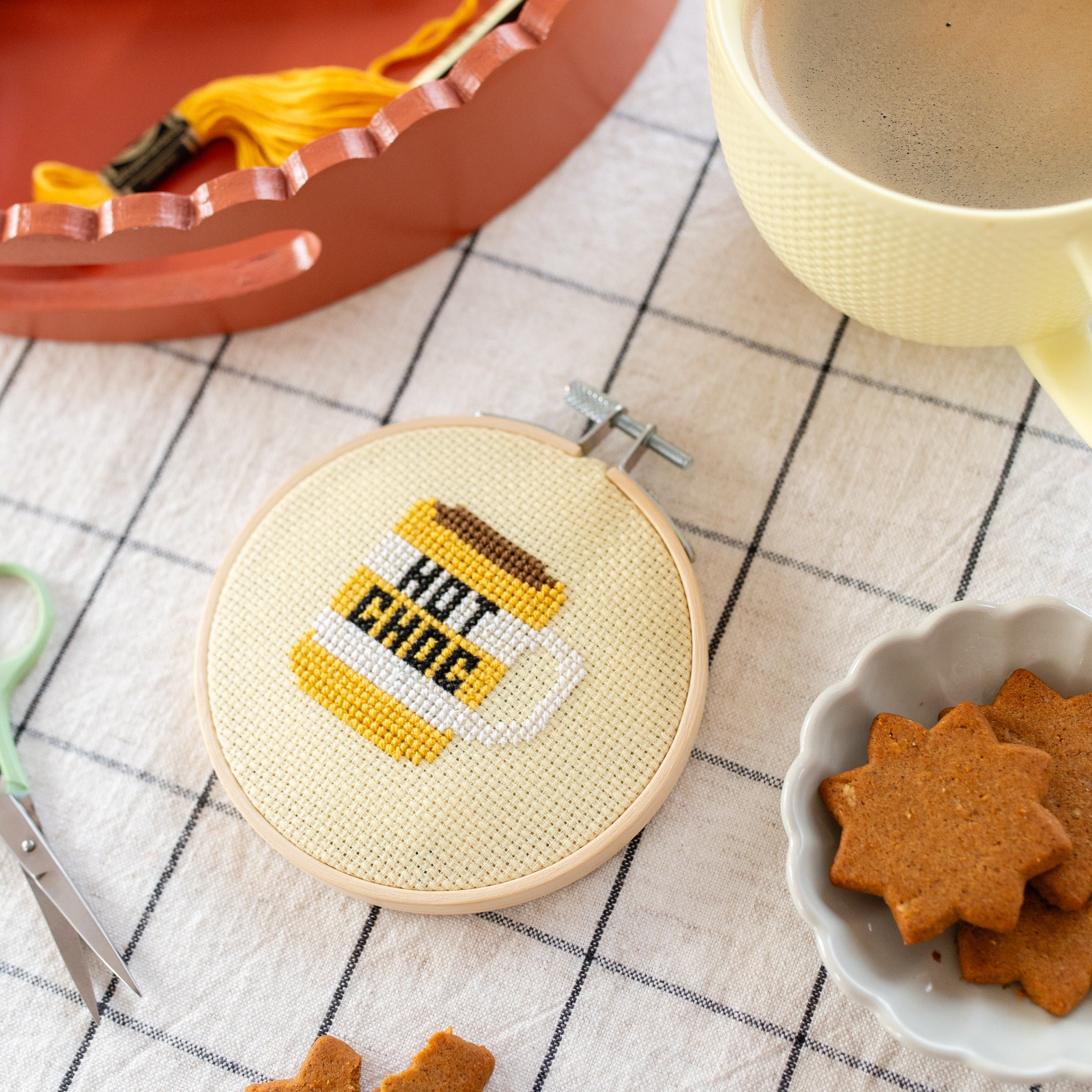 Hot Choc Mini Cross Stitch PDF Pattern – Instant Download