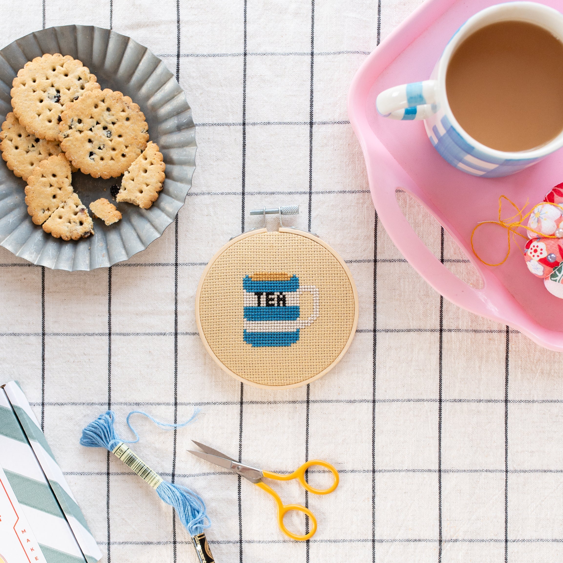 Tea Mini Cross Stitch PDF Pattern – Instant Download