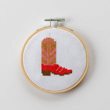 Load image into Gallery viewer, Cowboy Boot Mini Cross Stitch PDF Pattern – Instant Download