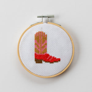 Cowboy Boot Mini Cross Stitch PDF Pattern – Instant Download