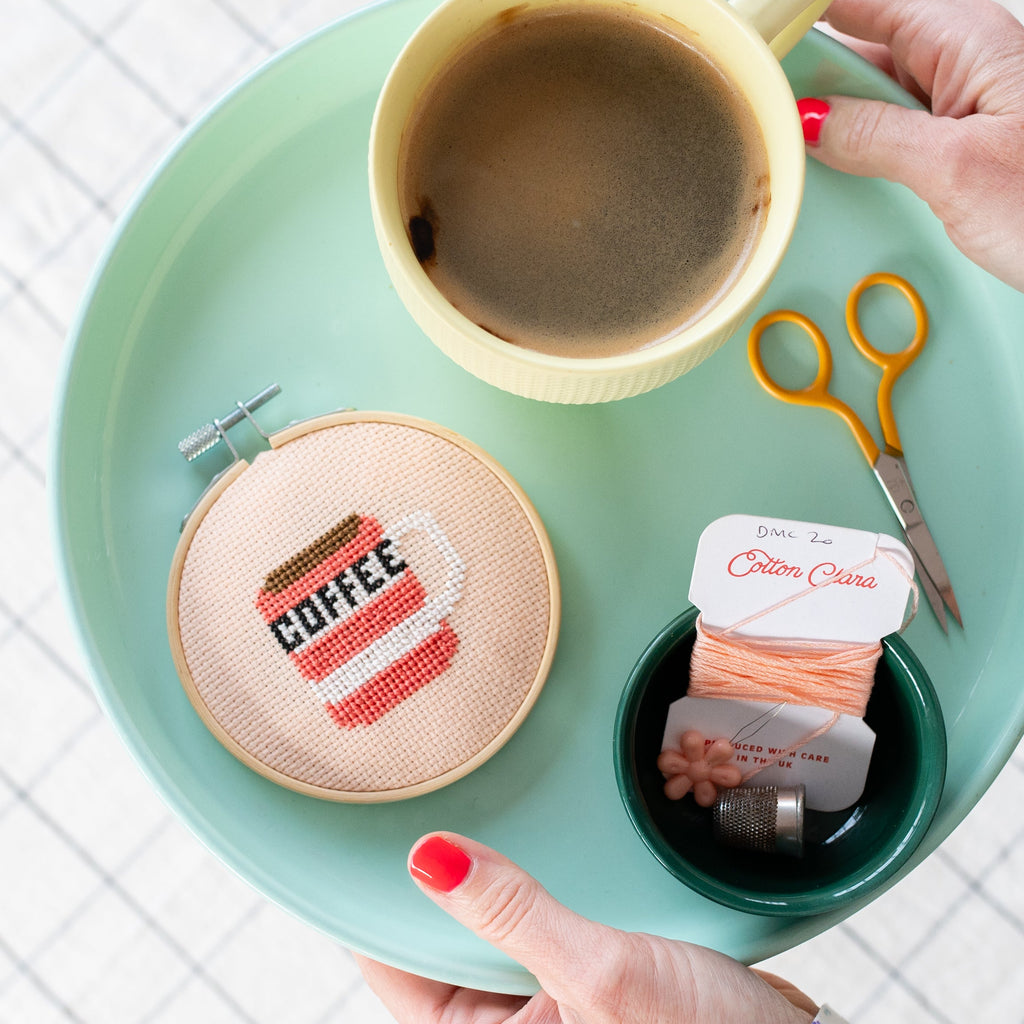 Coffee Mini Cross Stitch PDF Pattern – Instant Download