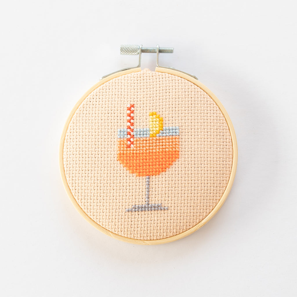 Aperol Mini Cross Stitch PDF Pattern – Instant Download