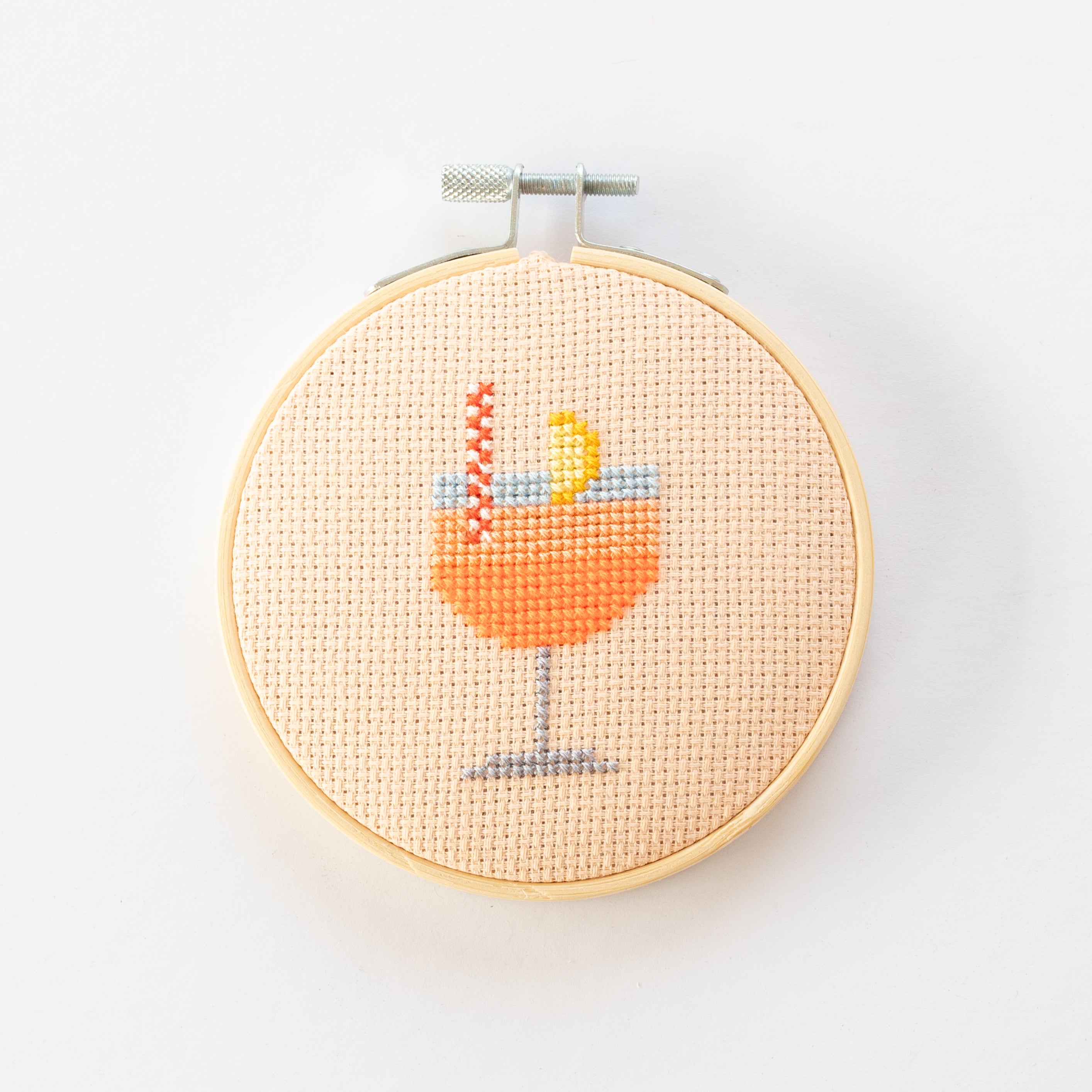 Aperol Mini Cross Stitch PDF Pattern – Instant Download