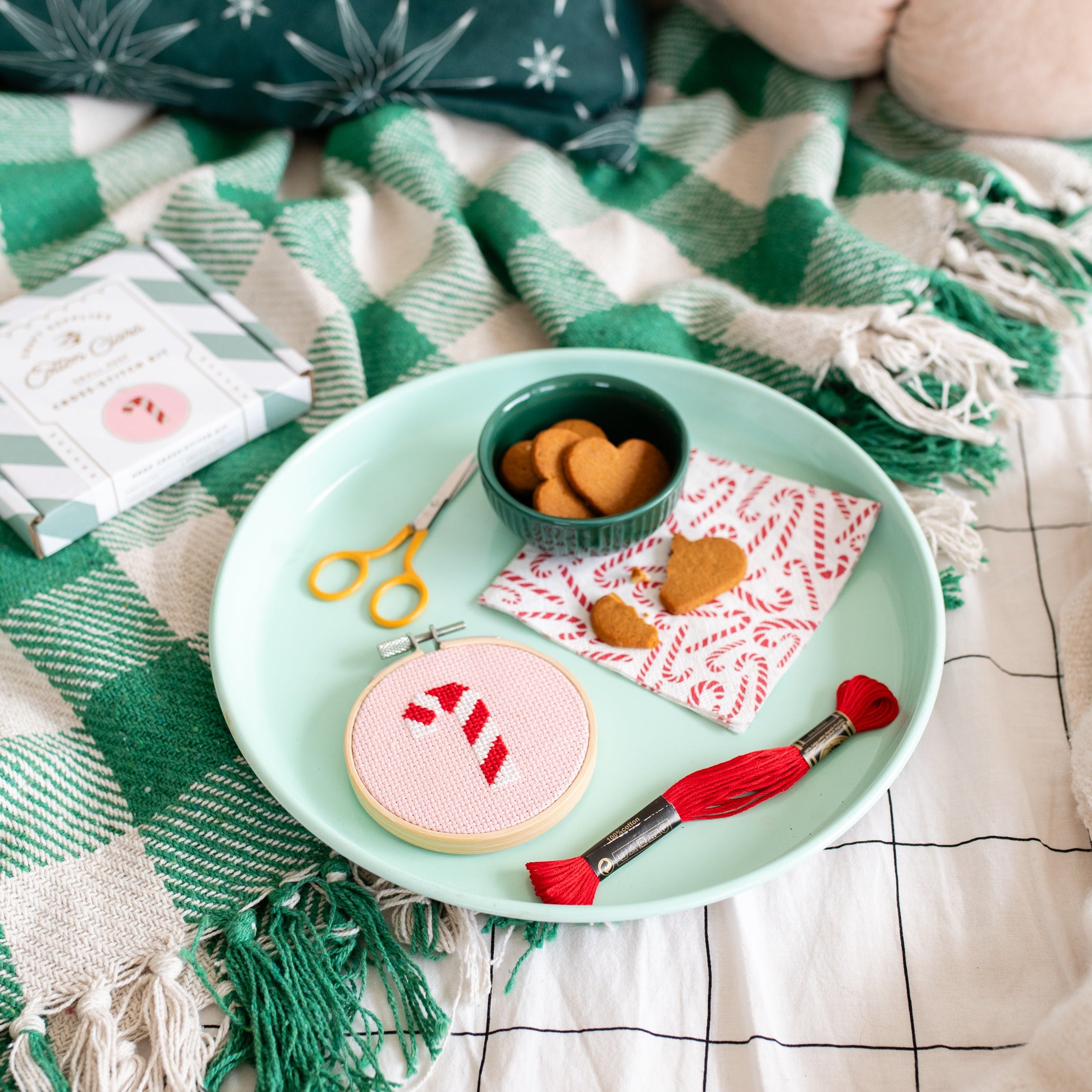 Candy Cane Mini Cross Stitch PDF Pattern – Instant Download