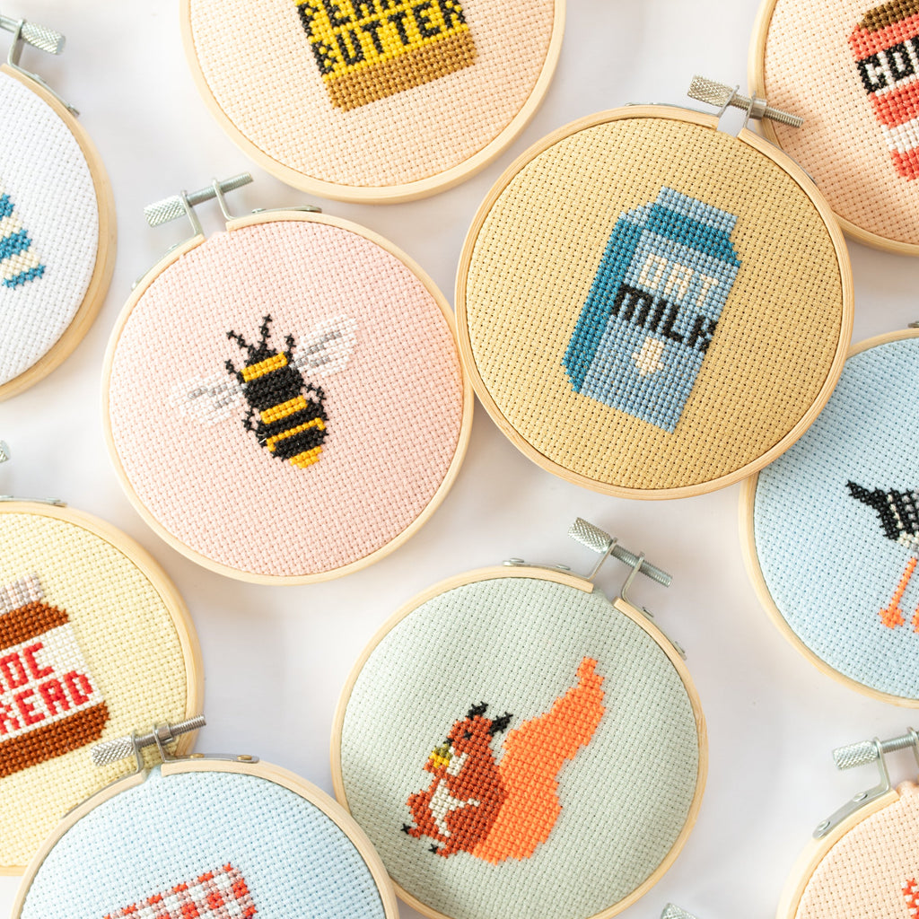 Bee Mini Cross Stitch PDF Pattern – Instant Download