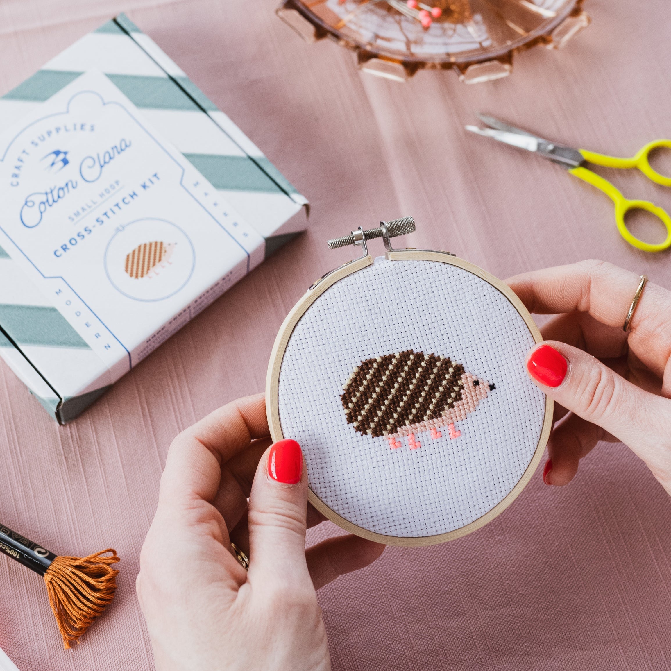 Hedgehog Mini Cross Stitch PDF Pattern – Instant Download