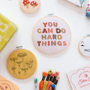 Fungi Embroidery Hoop Kit